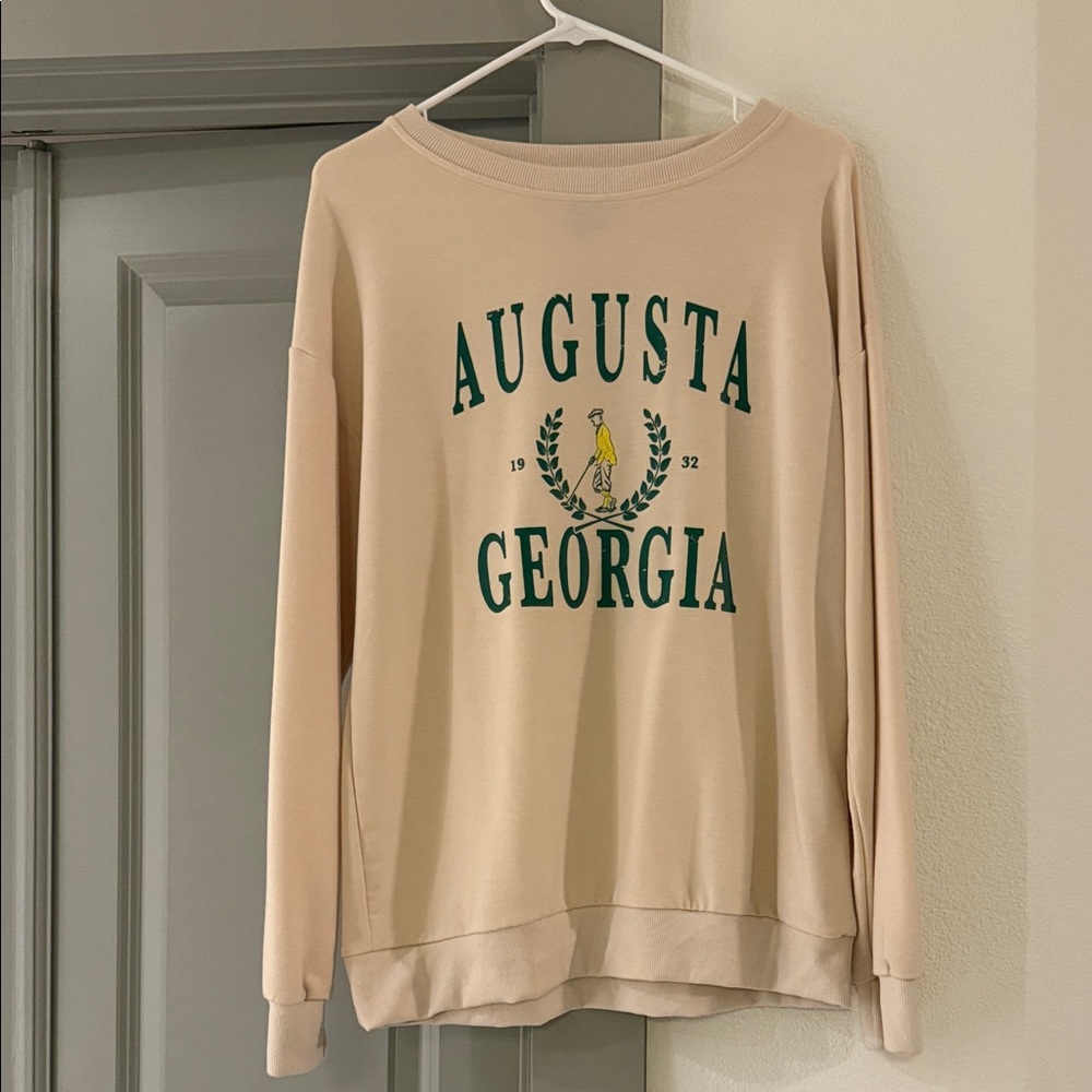 Augusta Georgia Golf Cream Sweater